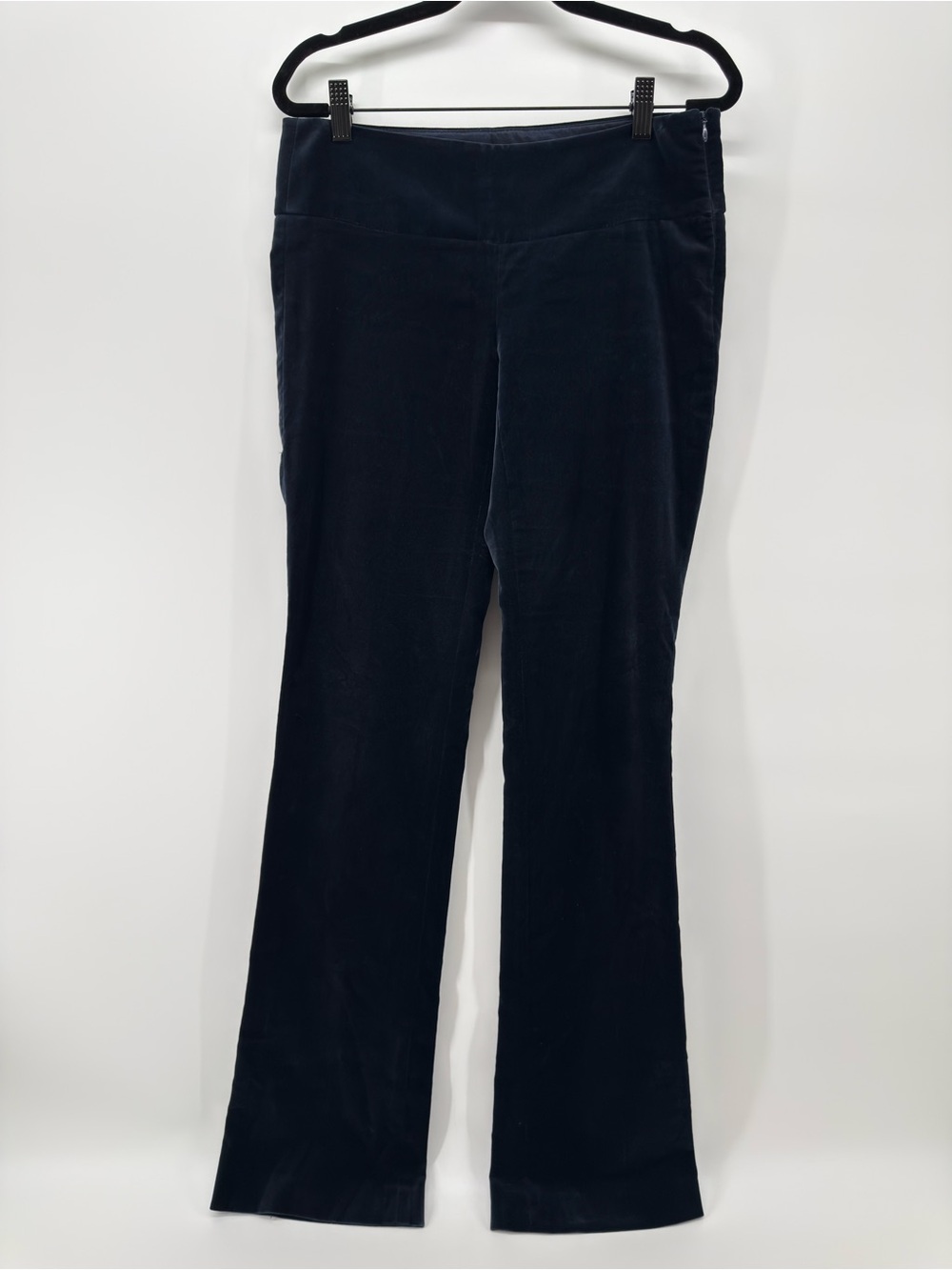 VINTAGE Y2K Theory Low Rise Velvet Pant sz 2 Navy blue straight